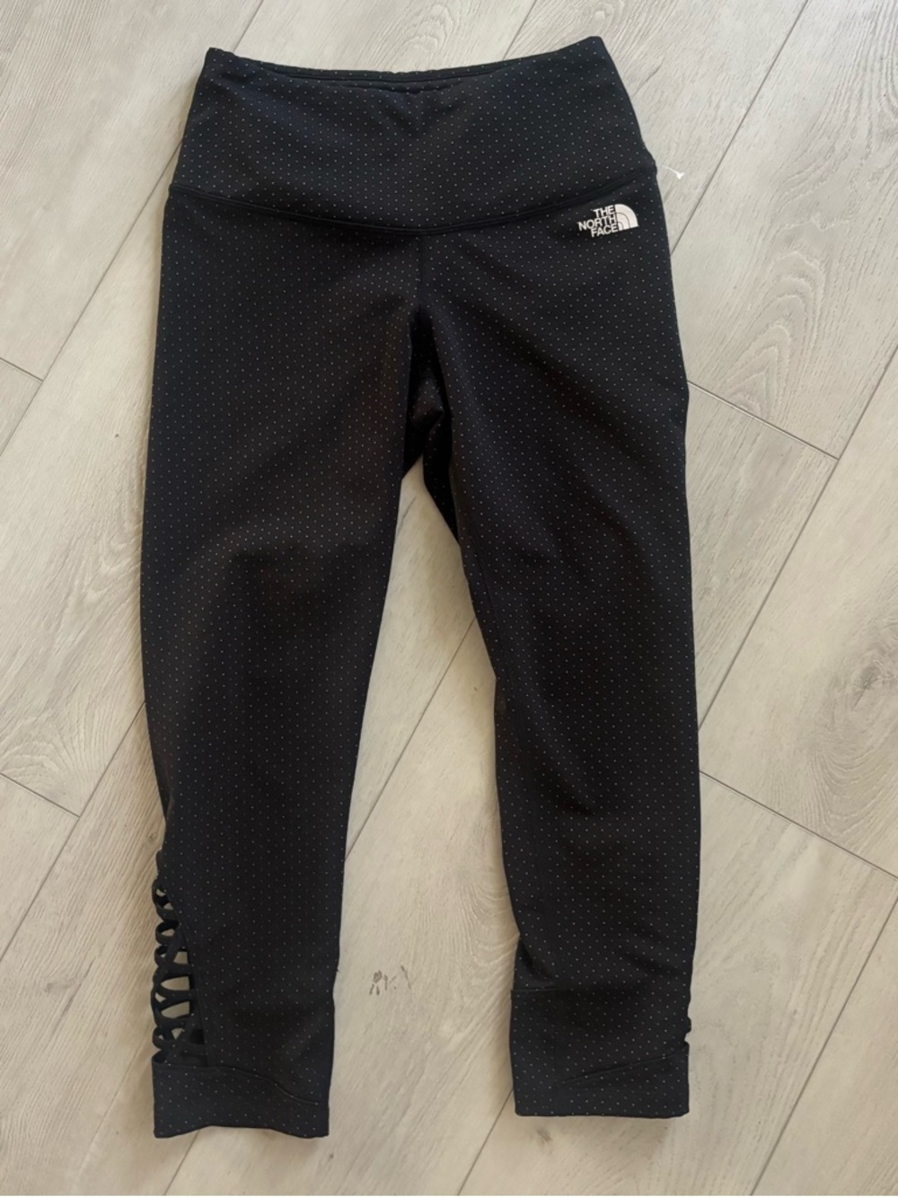 The North Face Flash Dry Black Polka Dot Active Capri Leggings